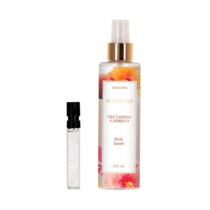 amostra body splash nectarina e hibisco